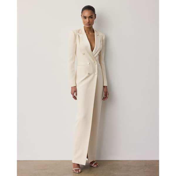 Ralph Lauren Kristian Silk Tuxedo Dress