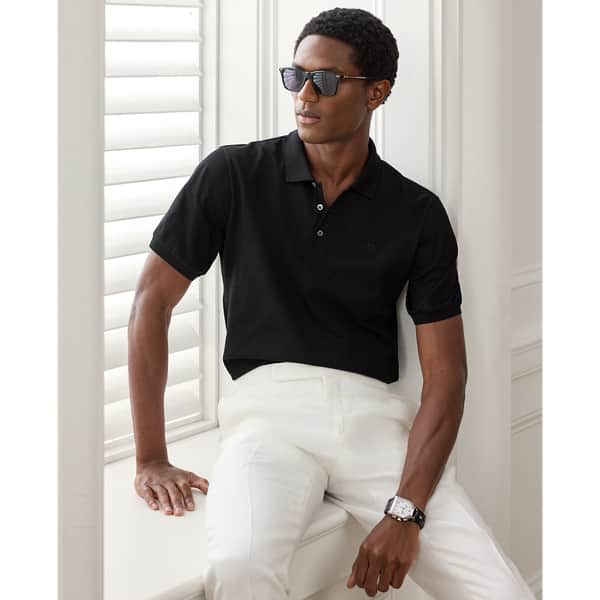 Ralph Lauren Custom Slim Fit Piqué Polo Shirt