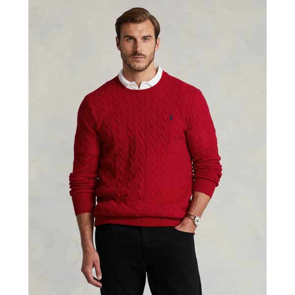 Ralph Lauren Cable-Knit Wool-Cashmere Sweater
