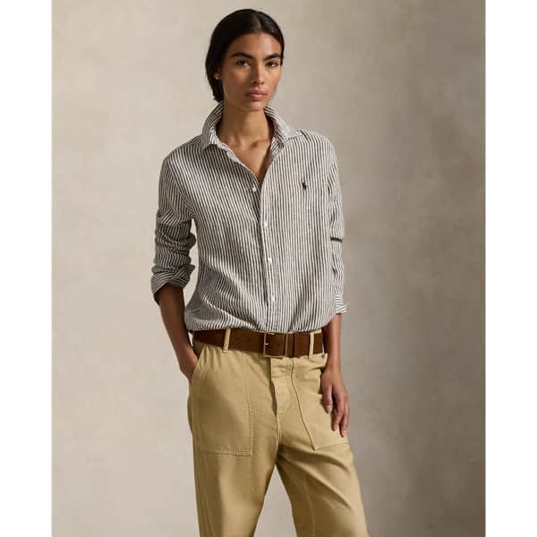 Ralph Lauren Classic Fit Striped Linen Shirt