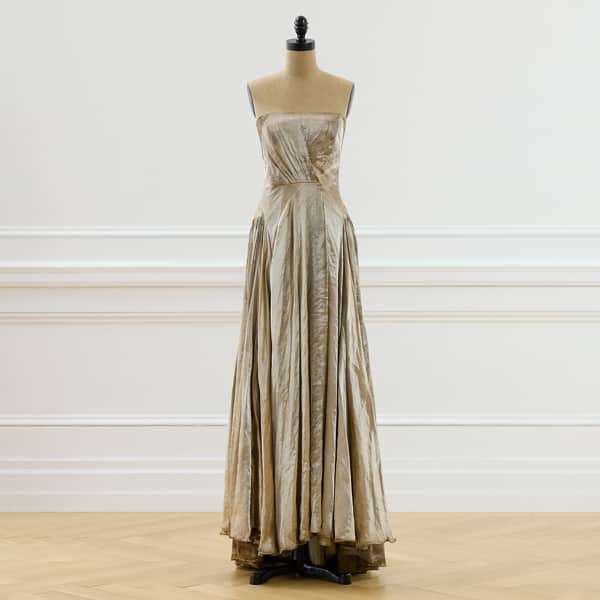 Ralph Lauren 2011 Percy Silk Lamé Dress - Size 6
