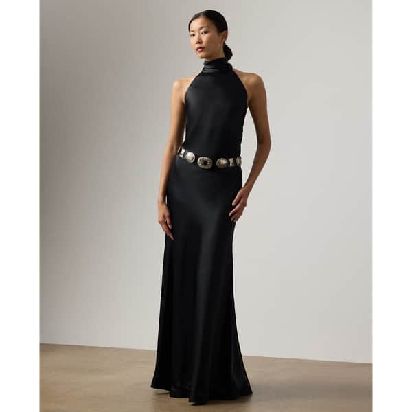 Ralph Lauren Masina Stretch Satin Skirt