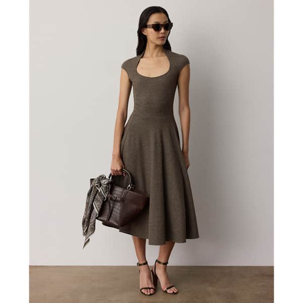 Ralph Lauren Maisey Broken-Twill Jersey Day Dress