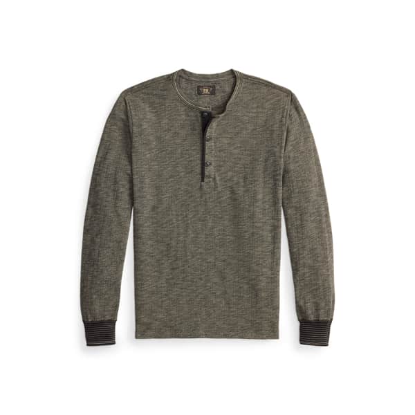 Ralph Lauren Indigo Jacquard Henley Shirt