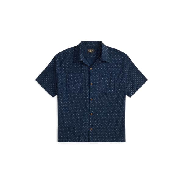 Ralph Lauren Star-Print Indigo Jersey Shirt