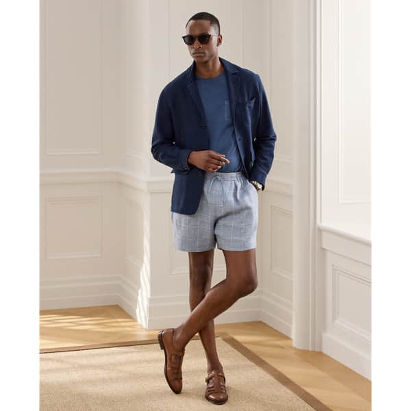 Ralph Lauren Hand-Tailored Windowpane Linen Short