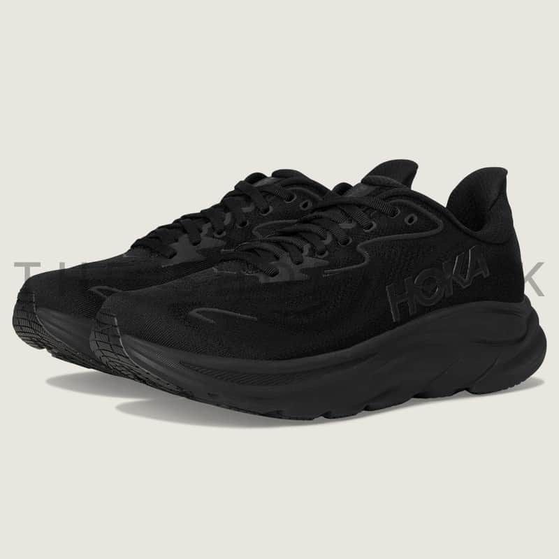 HOKA Clifton 10 Women's Running Shoes Black/Black 1162031-BBLC New with Box