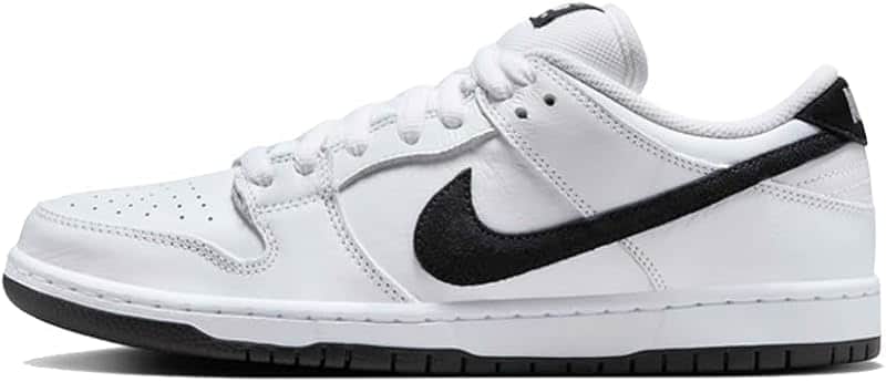 SB Dunk Low Pro Skate Shoes (White/White/Black/Black)
