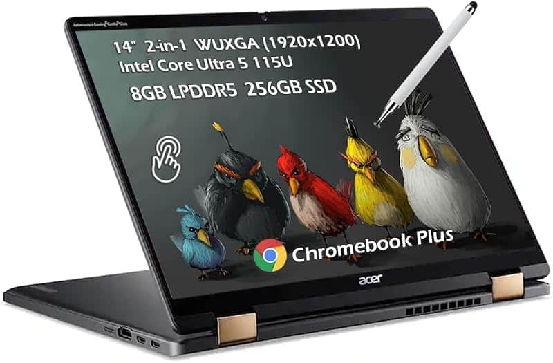 Chromebook Plus Spin 714 2-in-1 Laptop with Google AI | Intel Core Ultra 5 115U | 14 Full…