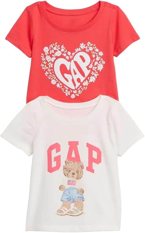 Baby Girls' Sleeve Graphic Tee 2-Pack