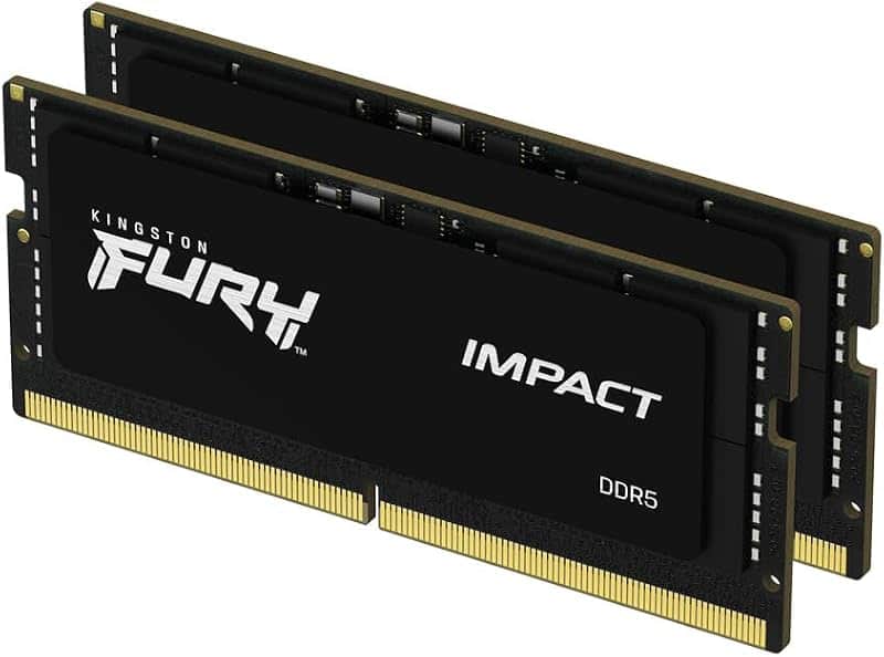 FURY Impact 32GB (2x16GB) 6400MT/s CL38 DDR5 SODIMM | Intel XMP 3.0 | Plug N Play | Lapto…