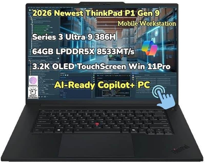 2026 NewLenovo ThinkPad P1 Gen 9 Mobile Workstation Copilot+ AI Laptop 16" 3.2K OLED Touc…