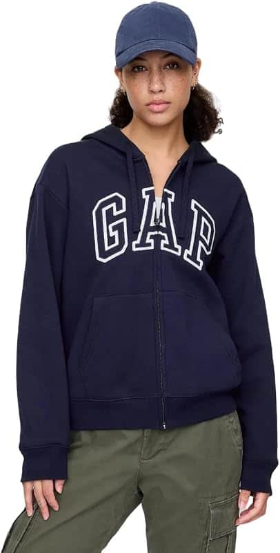 Women's Logo Hoodie Hooded Full Zip Sweatshirt