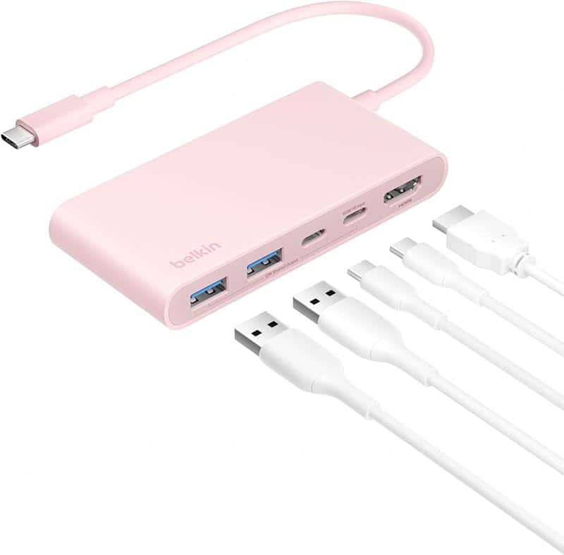 100W USB C Hub, 5-Port Hub w/ 4K@60Hz HDMI Display for MacBook Neo