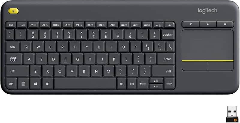 Logitech K400 Plus Wireless Touch TV Keyboard for PC-Connected TV - Black | Easy media co…