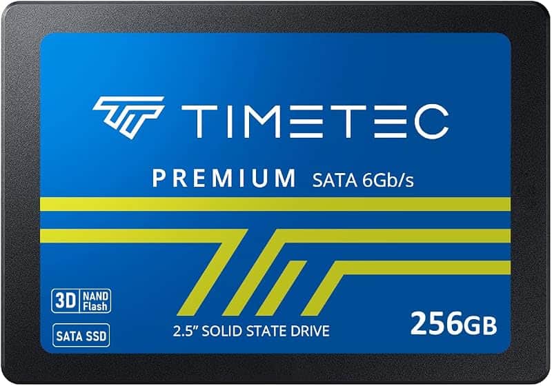 Timetec 256GB SSD 3D NAND SATA III 6Gb/s 2.5 Inch 7mm (0.28") Read Speed Up to 550 MB/s S…