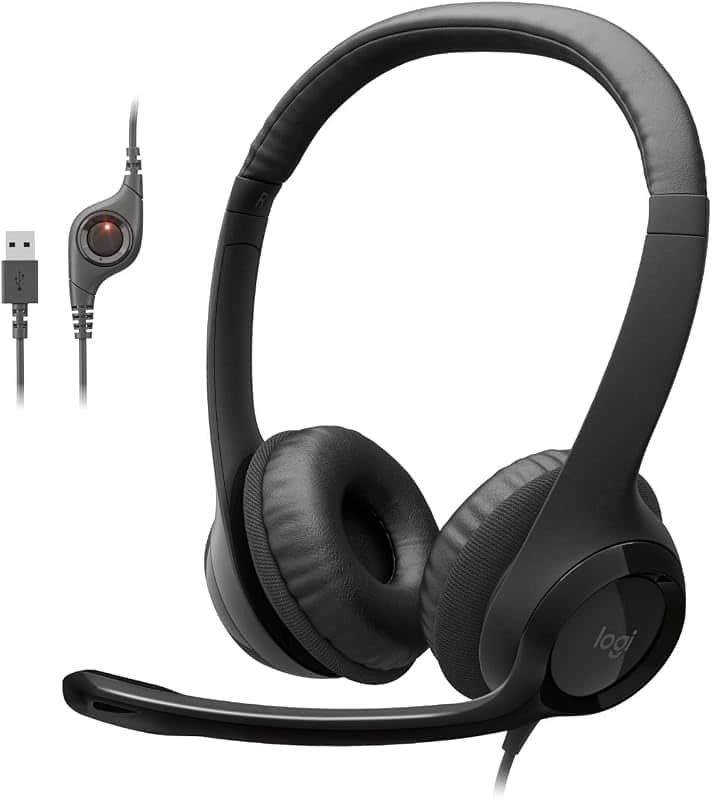 H390 Wired Headset PC/Laptop Stereo Headphones, USB-A, Black | For PC/Laptop, stereo head…