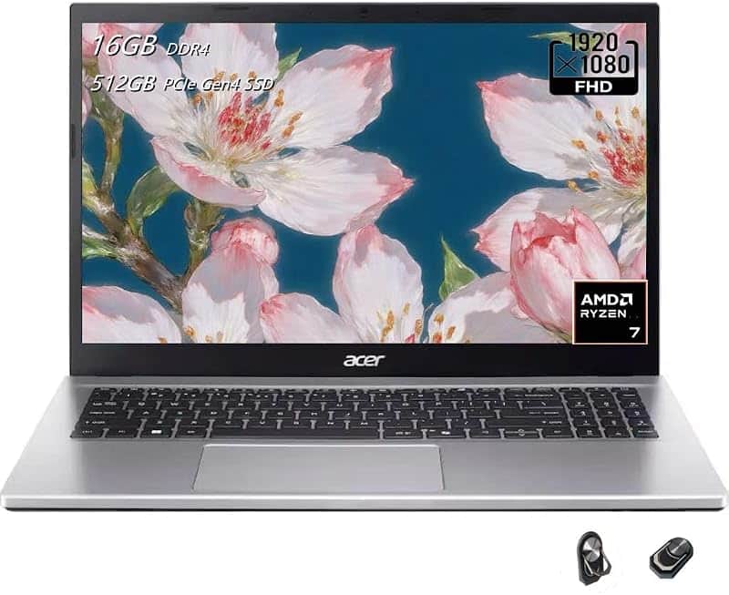 Aspire Go 15 Laptop, 15.6" FHD (1920 x 1080) Display, AMD Ryzen 7 7730U (8-core), AMD Rad…