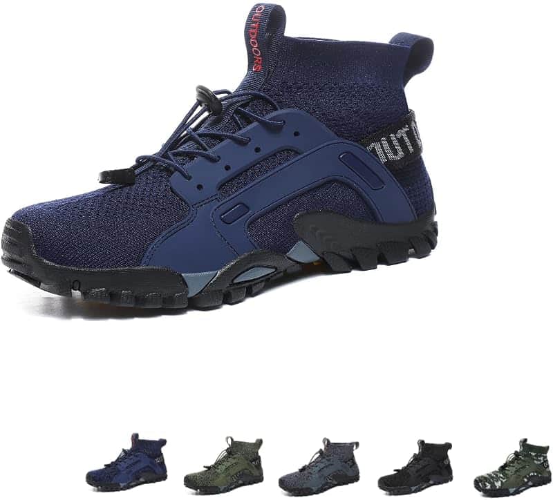 Men's Large Size Slip-On Wading Shoes, Outdoor Hiking Creek Shoes, Breathable Casual Snea…