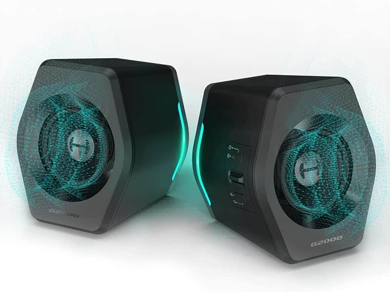 G2000 32W PC Gaming Computer Speakers for Laptop Mac Desktop Computer Woofer Speakers Blu…