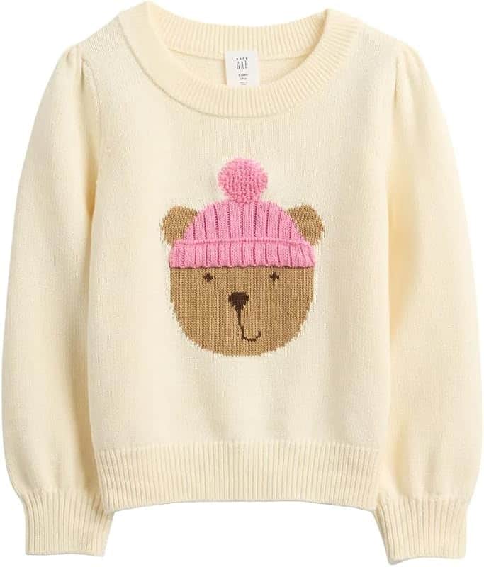 Baby Girls' Cotton Crewneck Sweater