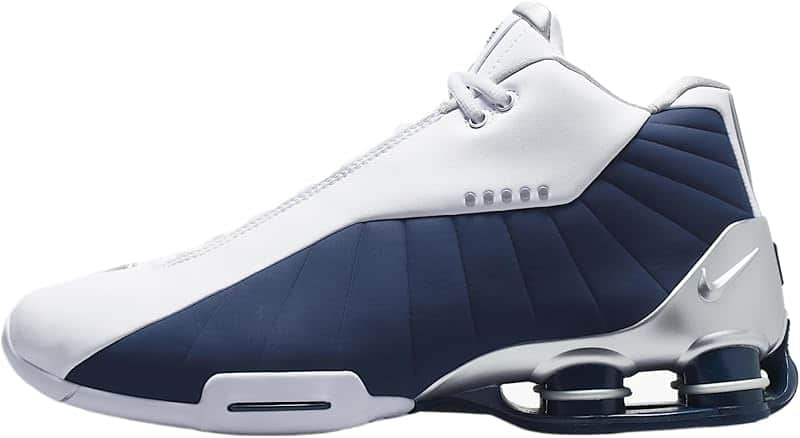 Shox BB4 Men's Shoes (White/Metallic Silver/Midnight Navy)