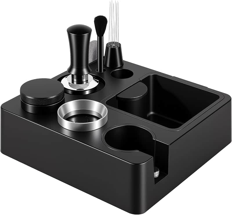 Reoszeank 54mm Espresso Accessories Kit, Tamping Station, Knock Box, Tamper