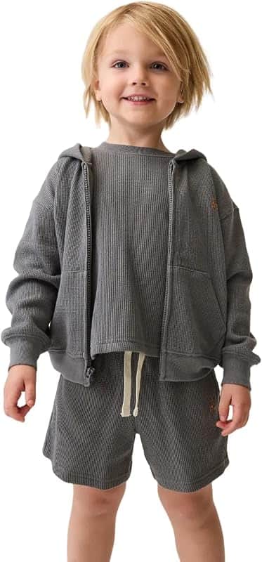 Baby Boys' Icon Waffle Full Zip Hoodie