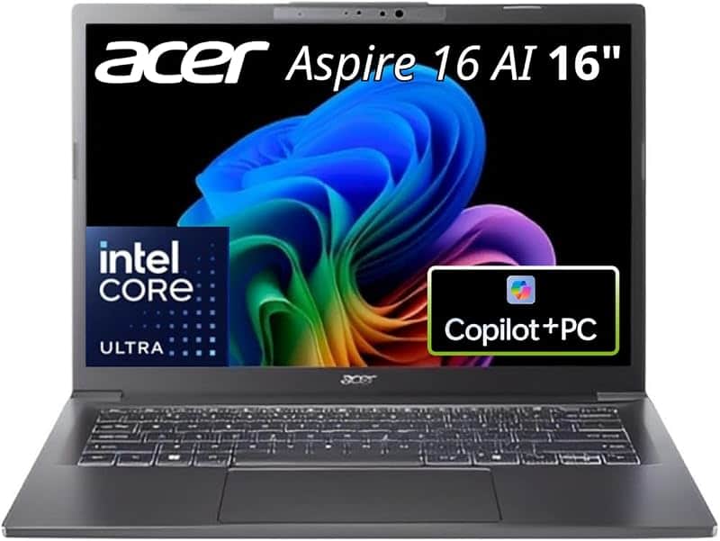 Aspire 16in AI Copilot+ Laptop 32GB RAM 1TB SSD Intel Arc