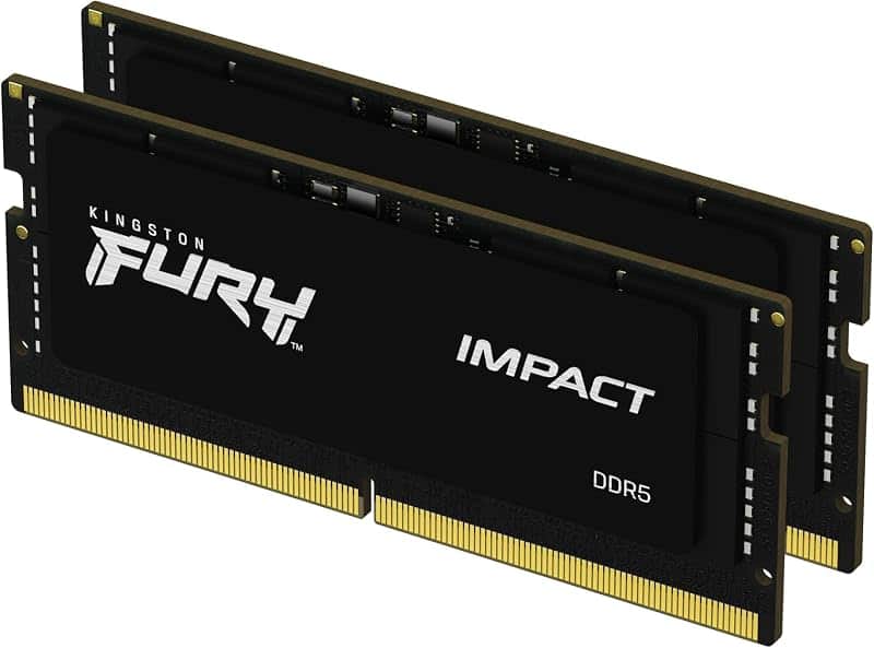 FURY Impact 32GB (2x16GB) 5600MT/s DDR5 CL40 Laptop Memory Kit of 2 | Lower Power Consump…