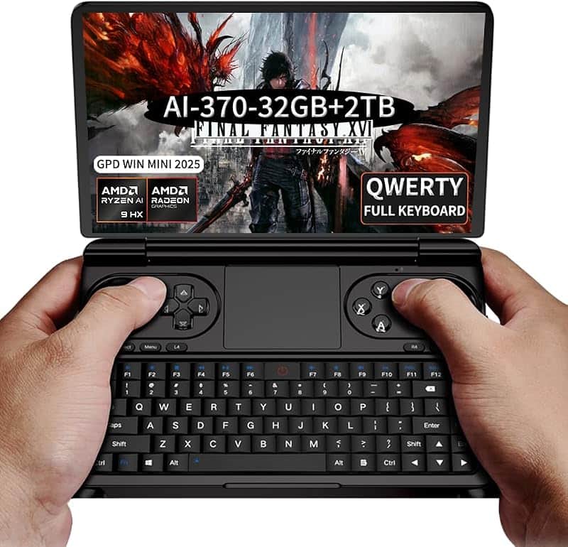 GPD Win Mini 2025 [AMD AI 370-32GB+2TB] 7 Inches Mini Handheld Win 11 PC Game Console Gam…