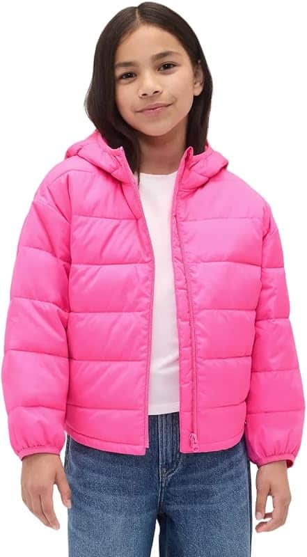 Girls' Logo Lightweight Puffer Jacket