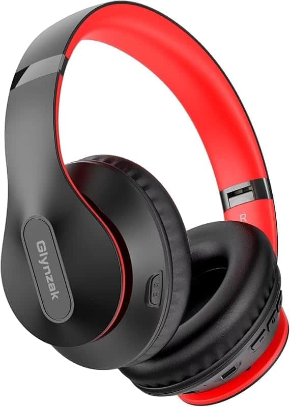 Glynzak Wireless Bluetooth Headphones Over Ear V6.0 HiFi Stereo with Mic | 65H Playtime 6…