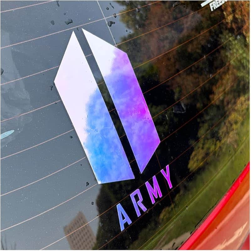 2Pcs Korean Idol Army Stickers Music Fans Stickers Removble Vinyl Decals for Bumper,Lapto…