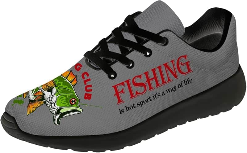 Gifts for Fishermen Fishing Lovers Gifts for Men Running Tennis Shoes Fishing Sneakers