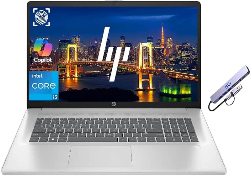 17.3" Business Laptop Computer with AI Copilot, Intel 10-Core i5-1334U Processor, 12GB RA…