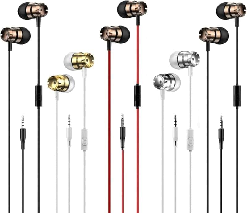 geeboy 5 Pack Earbud Headphones Headphones Wholesale in-Ear mic 3.5mm Electronics Wired H…
