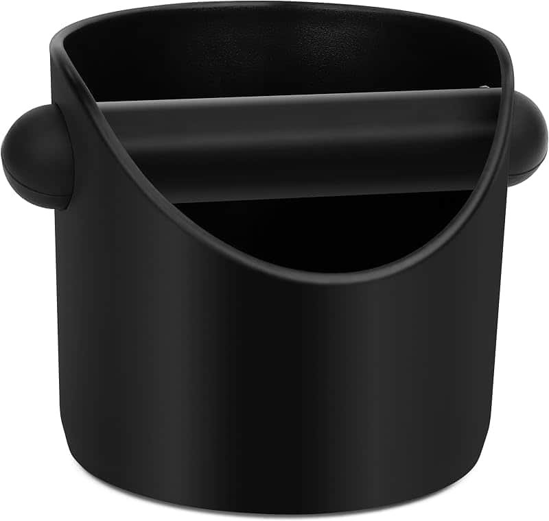 Small Espresso Knock Box 4.3 Inch, Mini Rubber Coffee Knock Box with Detachable Knock Bar…