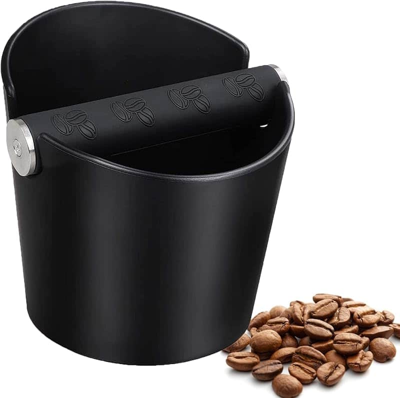 Coffee Knock Box, Espresso Knock Box, Coffee Bin, Espresso Dump Bin, 4.8 Inch Shock-Absor…