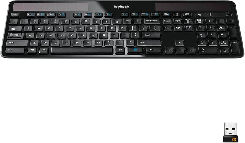 K750 Wireless Solar Keyboard for Windows, 2.4GHz Wireless with USB Unifying Receiver, Ult…