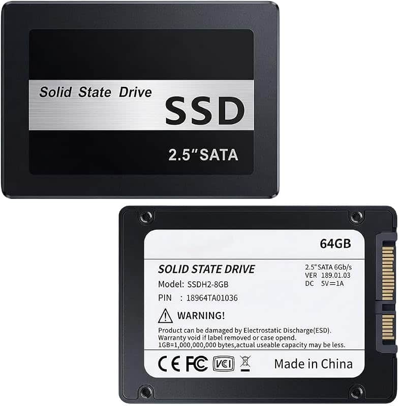 64GB Internal Solid State Drive SSD, SATA III 4Gb/s, 2.5 Inch – Up to 560MB/s Read, Upgra…
