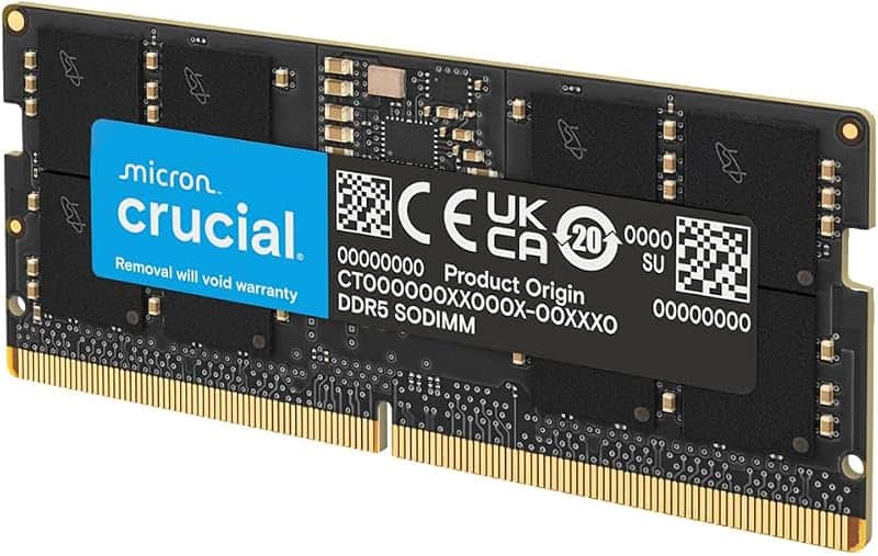 16GB DDR5 RAM, 4800MHz CL40 Laptop Memory, SODIMM 262-Pin Module, Compatible with 12th Ge…