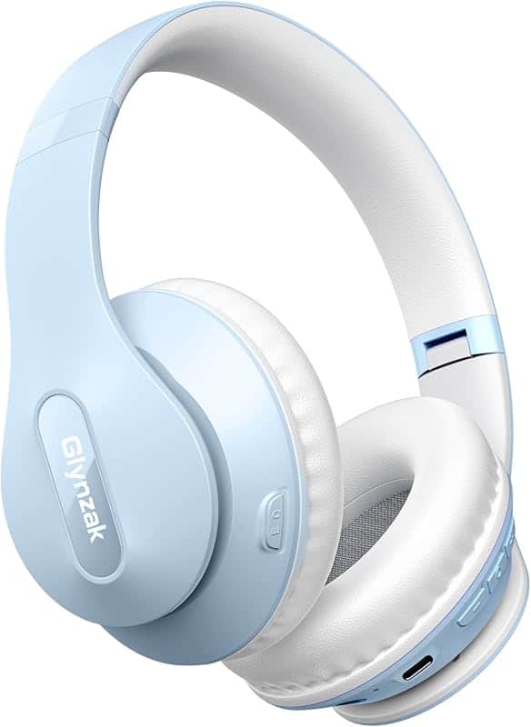 Glynzak Wireless Bluetooth Headphones Over Ear V6.0 HiFi Stereo with Mic | 65H Playtime 6…