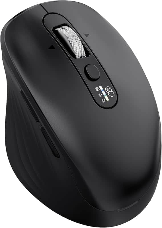 INFINMIND Wireless Bluetooth Mouse, Multi Device (BT1/BT2 + 2.4G USB) Mouse for Laptop, i…