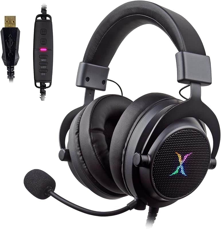 FOXXRAY HAU-37 USB Gaming Headset for PC, Computer Headphones with Microphone, 7.1 Surrou…
