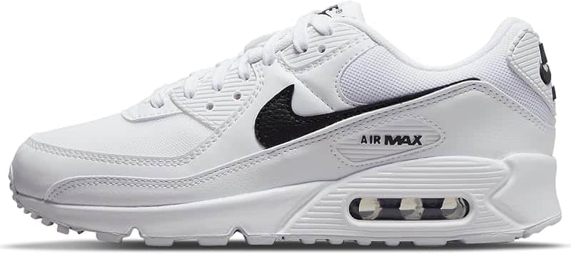 Air Max 90 Women's Shoes (DH8010-101, White/White/Black)