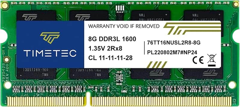 Timetec 8GB DDR3L / DDR3 1600MHz (DDR3L-1600) PC3L-12800 / PC3-12800(PC3L-12800S) Non-ECC…