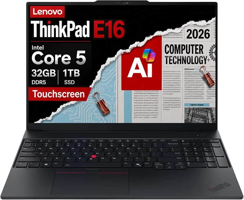 ThinkPad E16 Gen 3 Business Laptop (16" FHD+ Touchscreen, Intel Core 5 210H (> Ultra 7 15…