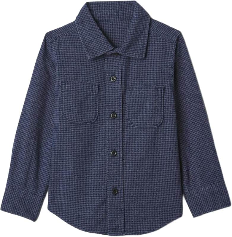 Boys' Long Sleeve Flannel Button-Down Shirt