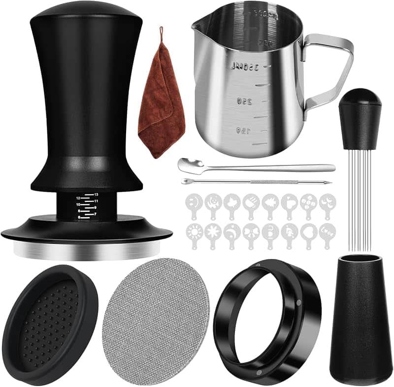 Y-Step 25 PCS Espresso Accessories Kit, Espresso Tamper Kit Coffee Tamper Set, 51mm Espre…